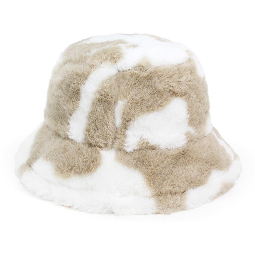 Cow Patterned Faux Fur Bucket Hat - Jewelry Store by Erik Rayo