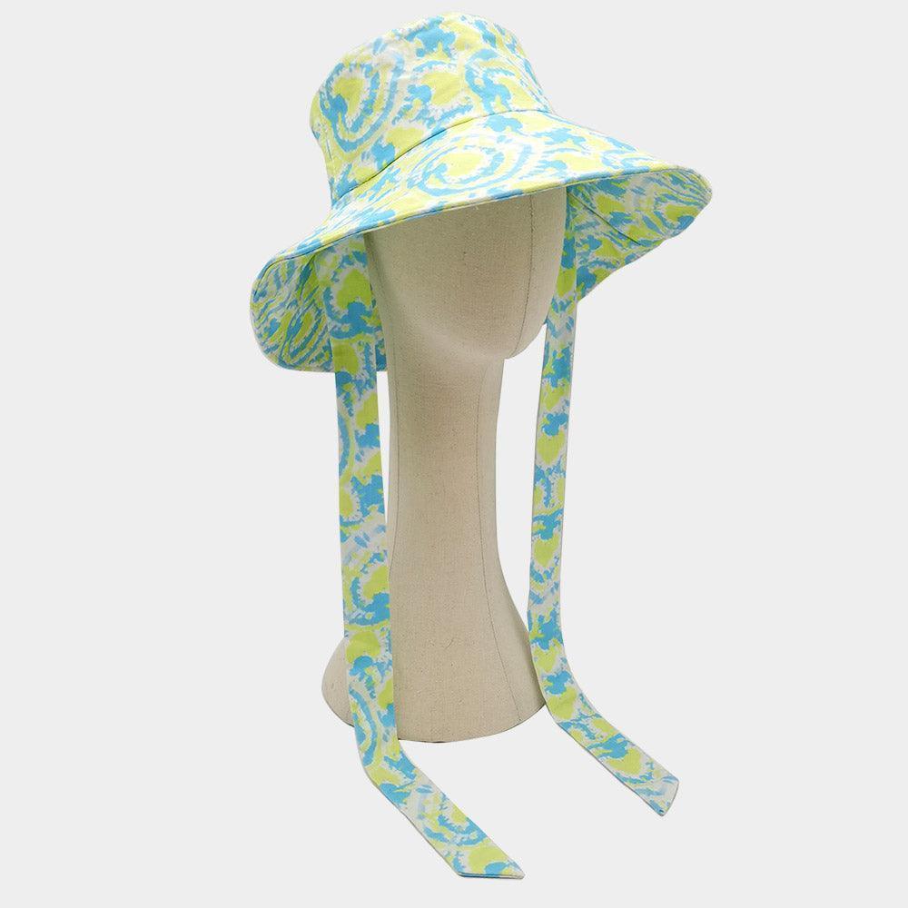 Watercolored Chin Tie Bucket Hat - Jewelry Store by Erik Rayo