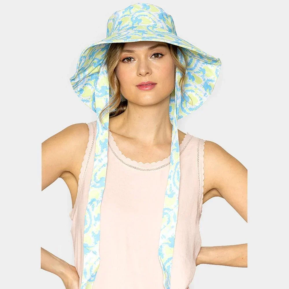 Watercolored Chin Tie Bucket Hat - Jewelry Store by Erik Rayo