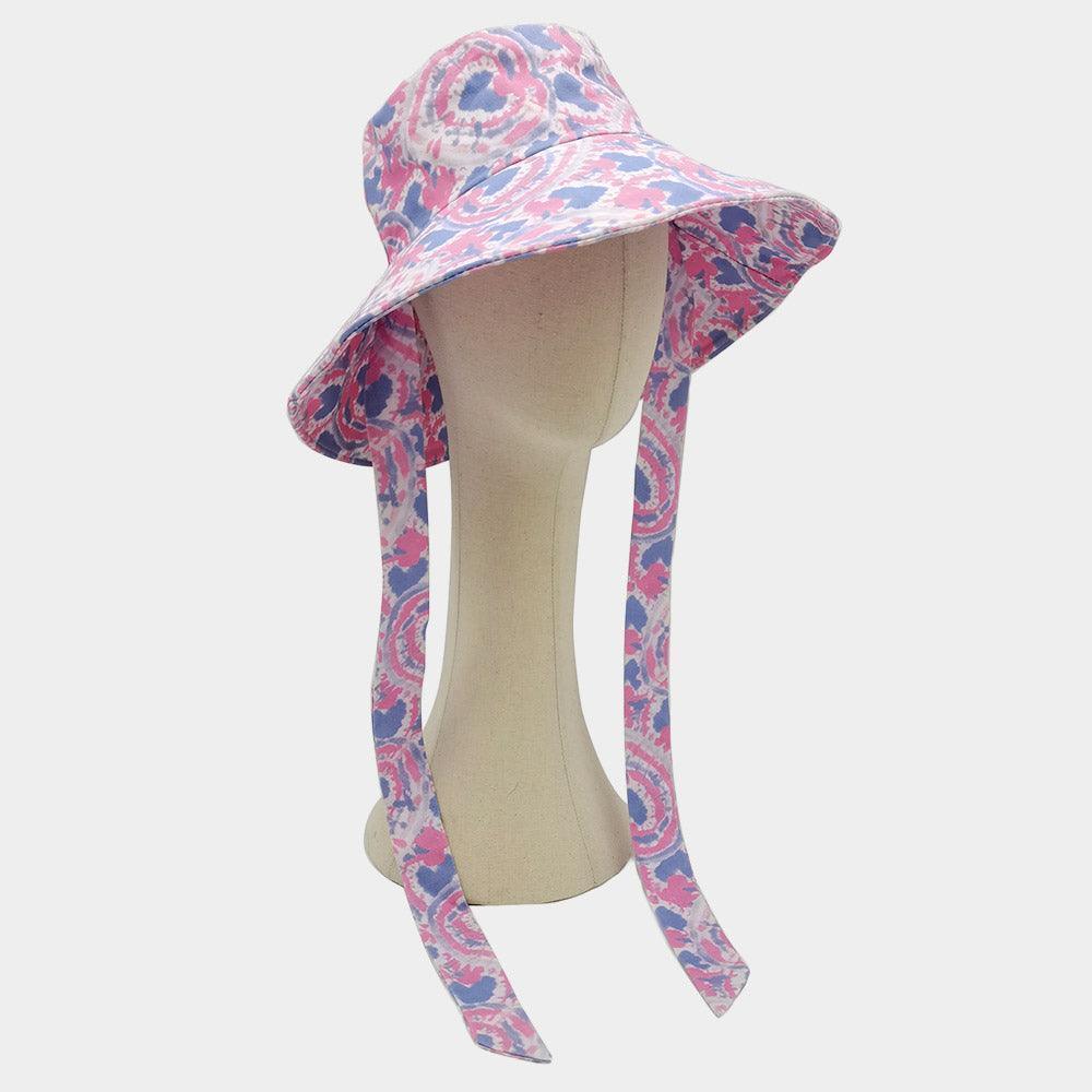 Watercolored Chin Tie Bucket Hat - Jewelry Store by Erik Rayo