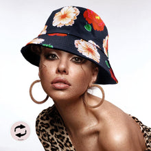 Load image into Gallery viewer, Reversible Flower Leaf Patterned Bucket Hat
