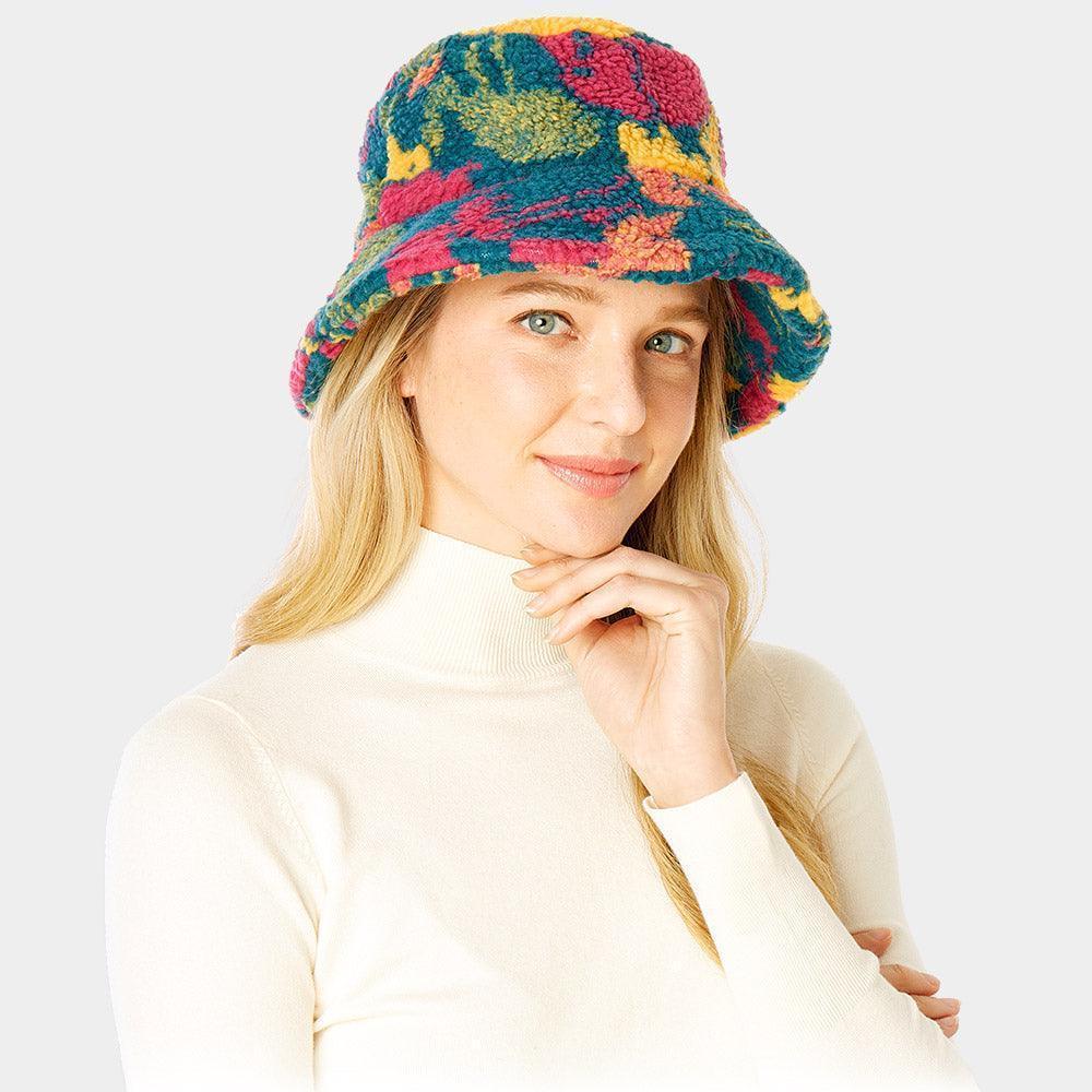 Colorful Patterned Sherpa Bucket Hat - Jewelry Store by Erik Rayo