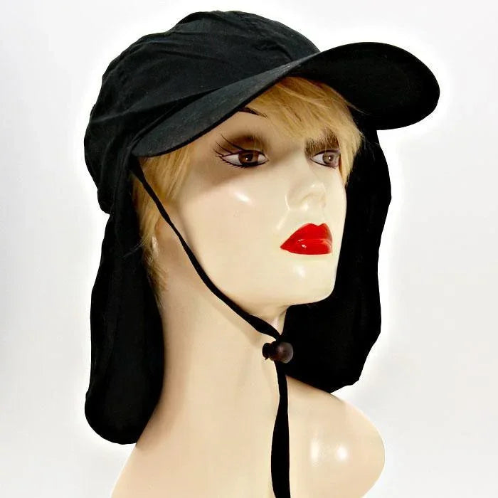Sun Protection Cap Hat With Flap Neck Cover - Jewelry Store by Erik Rayo