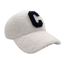Load image into Gallery viewer, Letter C Sherpa Baseball Cap
