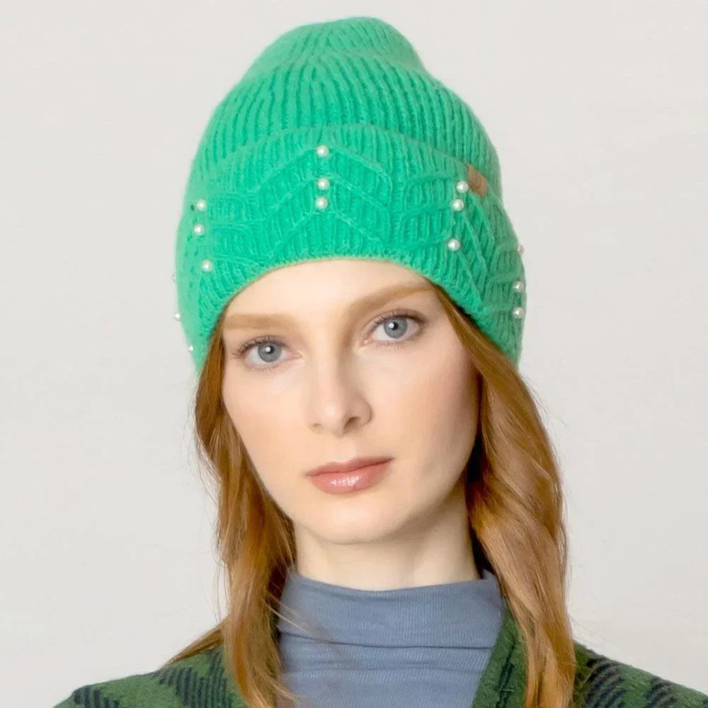 Pearl Beanie Hat - Jewelry Store by Erik Rayo