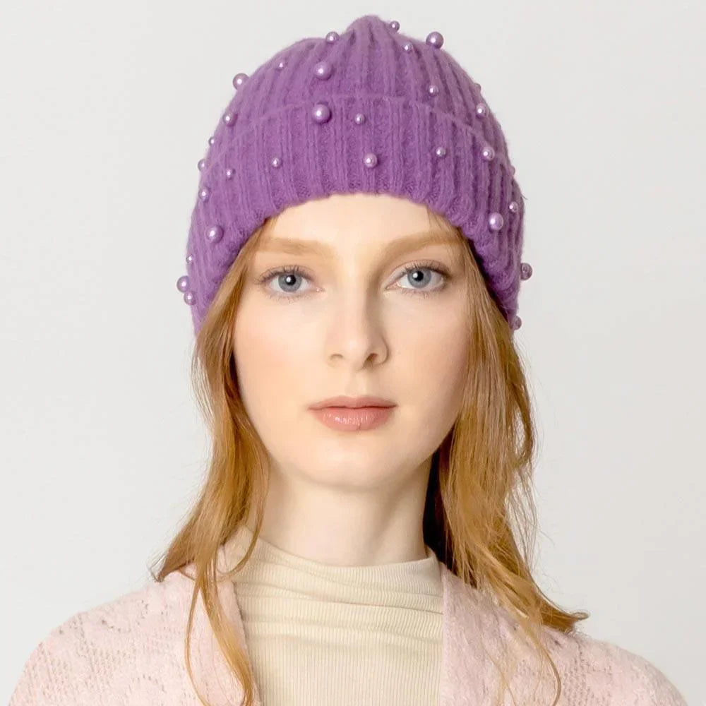 Pearl Beanie Hat - Jewelry Store by Erik Rayo