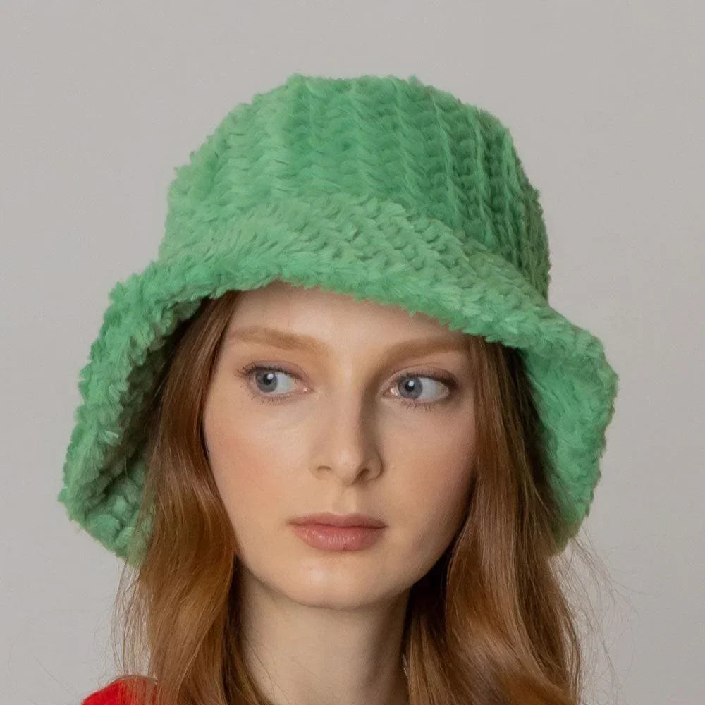 Fuzzy Faux Fur Bucket Hat - Jewelry Store by Erik Rayo