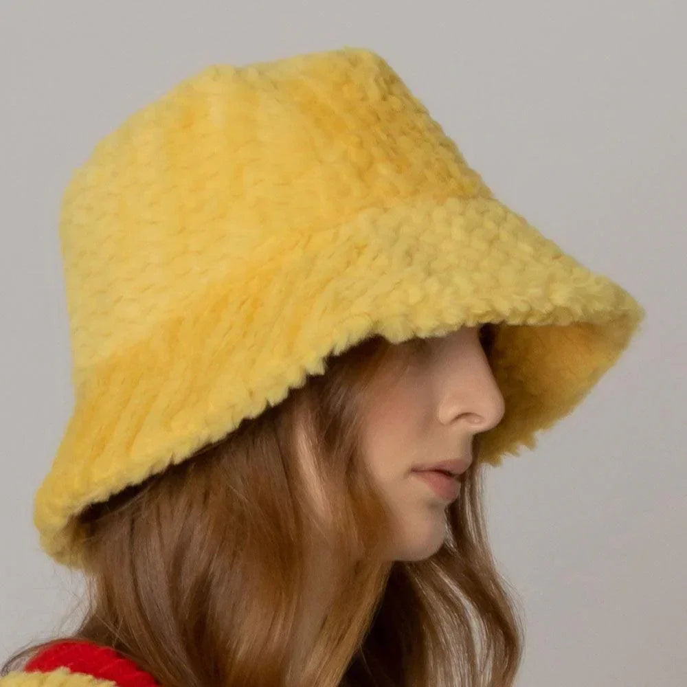 Fuzzy Faux Fur Bucket Hat - Jewelry Store by Erik Rayo