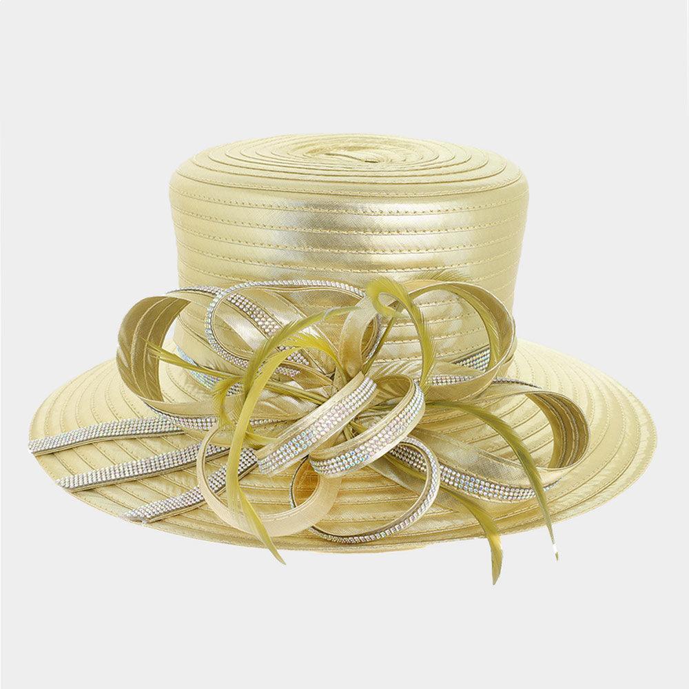 Bling Stone Trim Lopped Bow Braid Hat - Jewelry Store by Erik Rayo