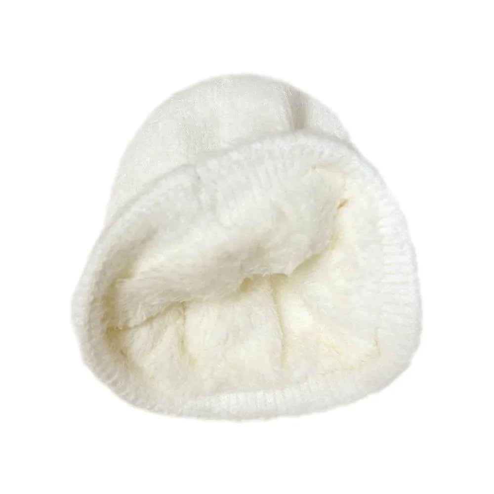 Fleece Lining Rhinestone Embellished Beanie Hat - Jewelry Store by Erik Rayo