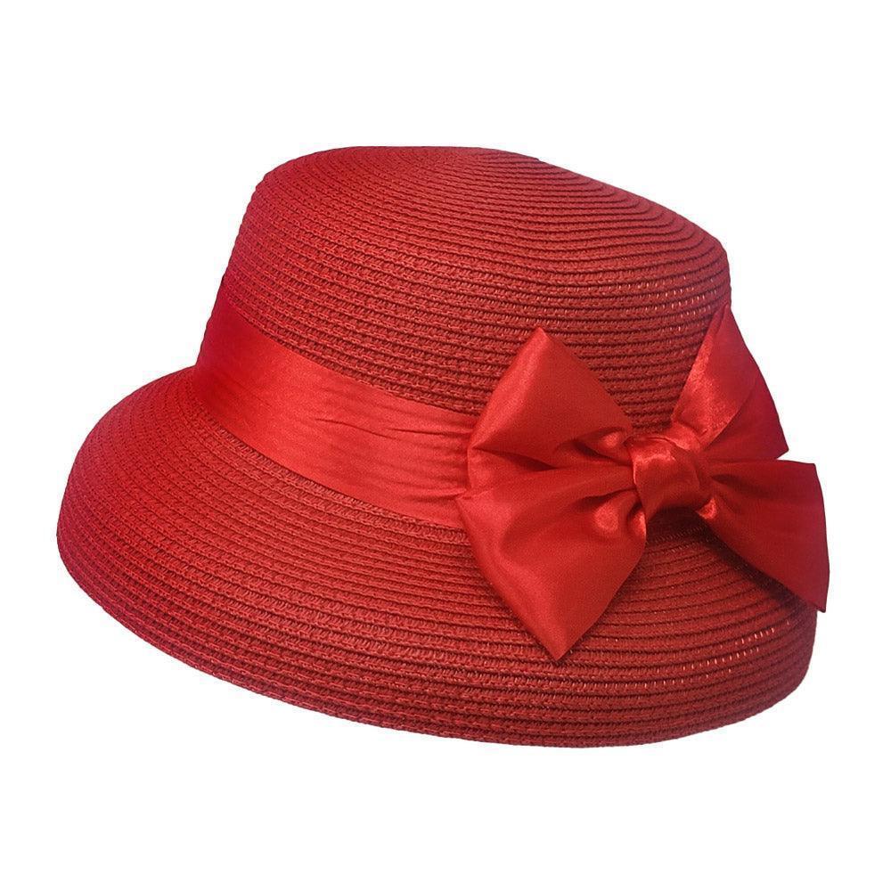 Satin Bow Band Straw Church Hat - Jewelry Store by Erik Rayo