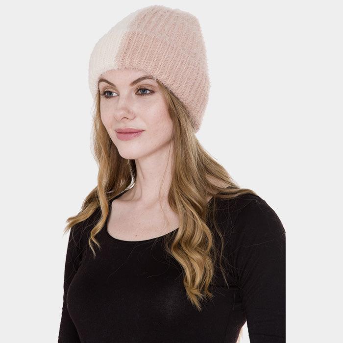 ColorBlocked Cable Knit Hat - Jewelry Store by Erik Rayo