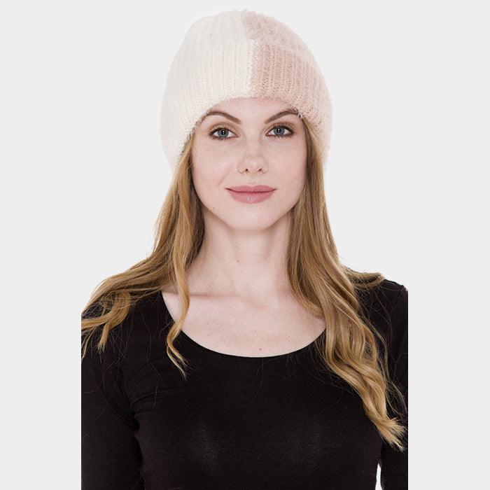 ColorBlocked Cable Knit Hat - Jewelry Store by Erik Rayo