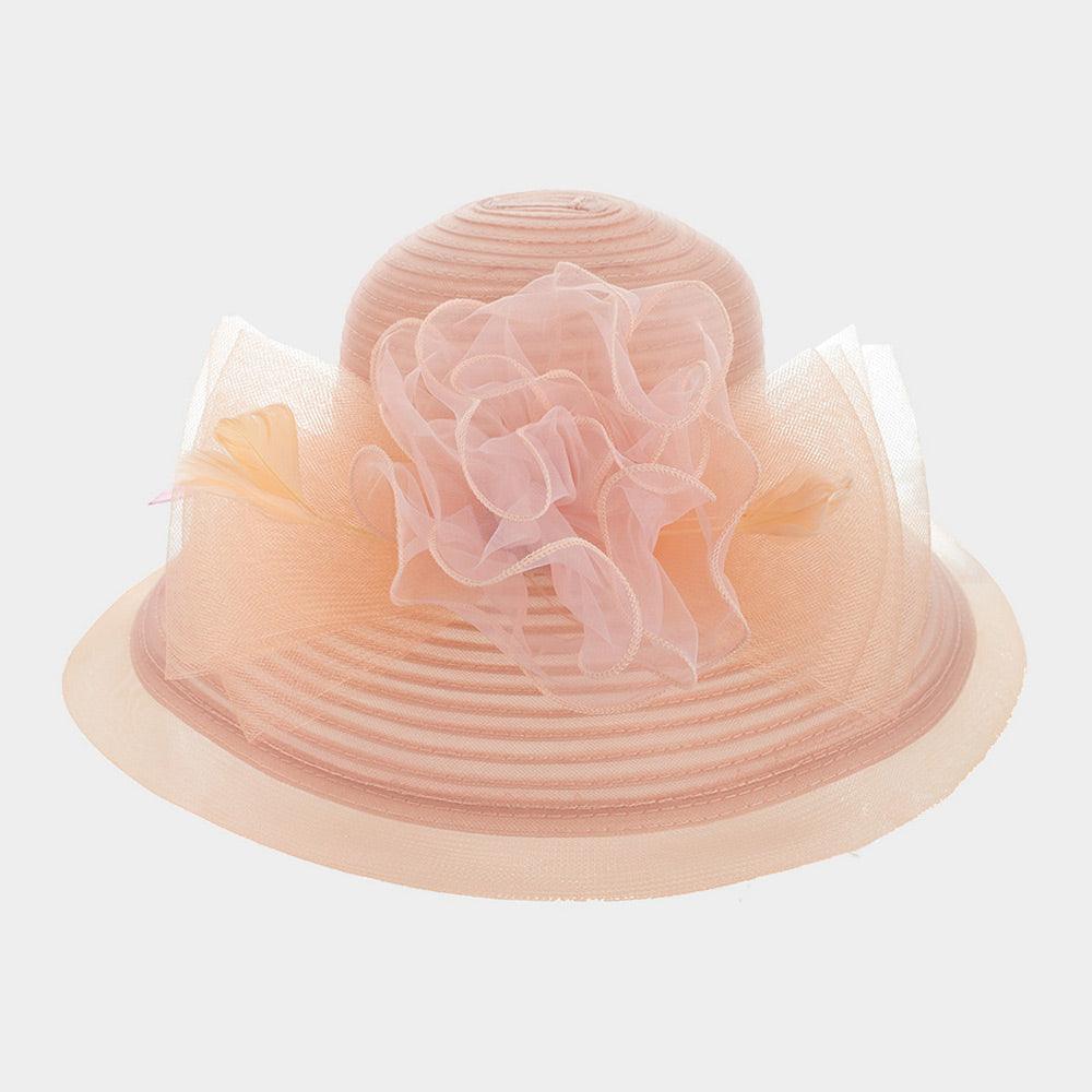 Satin Braid Mesh Flower Dressy Hat - Jewelry Store by Erik Rayo