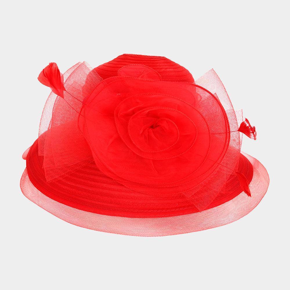 Satin Braid Mesh Flower Dressy Hat - Jewelry Store by Erik Rayo