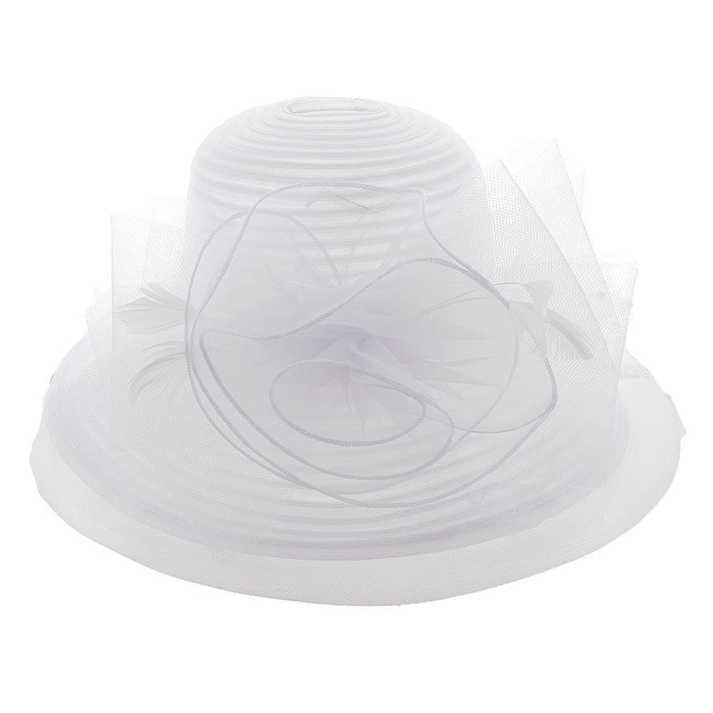 Satin Braid Mesh Flower Dressy Hat - Jewelry Store by Erik Rayo