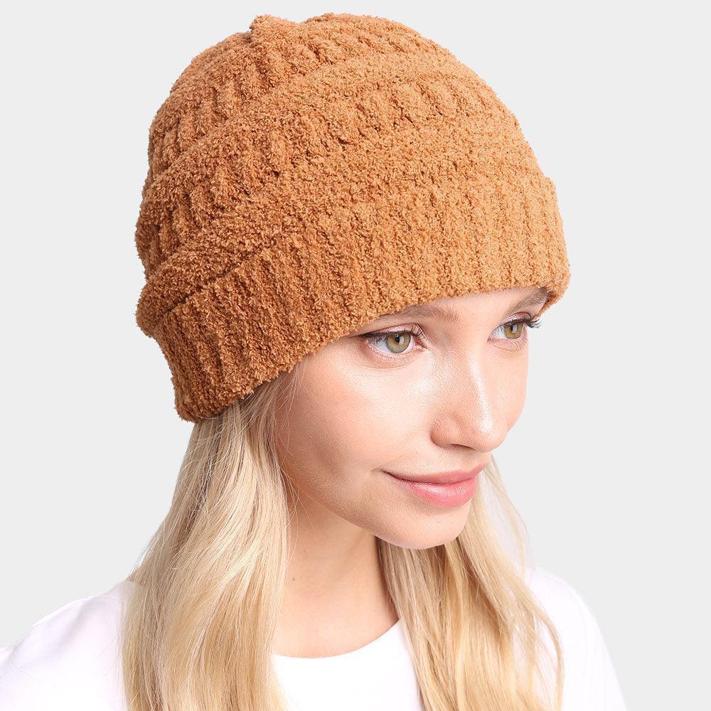 Solid Color Soft Ribbed Beanie Hat - Jewelry Store by Erik Rayo
