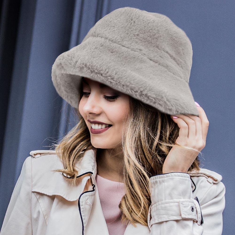 Faux Fur Bucket Hat - Jewelry Store by Erik Rayo