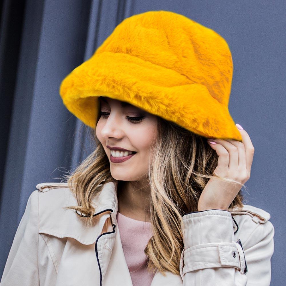 Faux Fur Bucket Hat - Jewelry Store by Erik Rayo