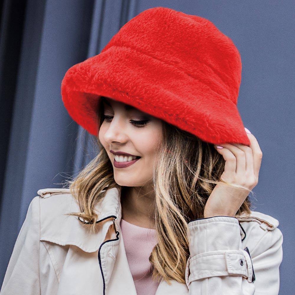 Faux Fur Bucket Hat - Jewelry Store by Erik Rayo