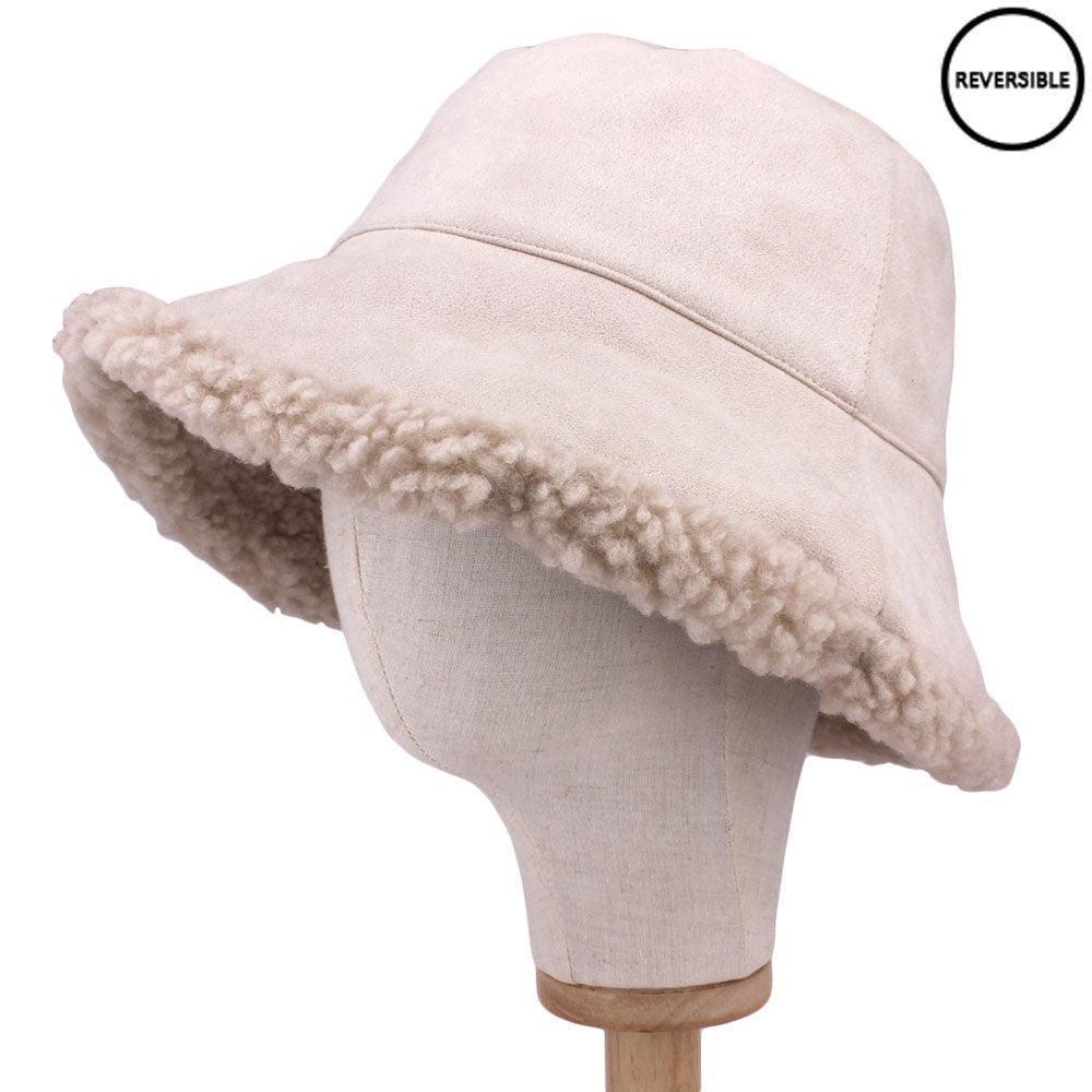 Faux Fur Sherpa Reversible Bucket Hat - Jewelry Store by Erik Rayo