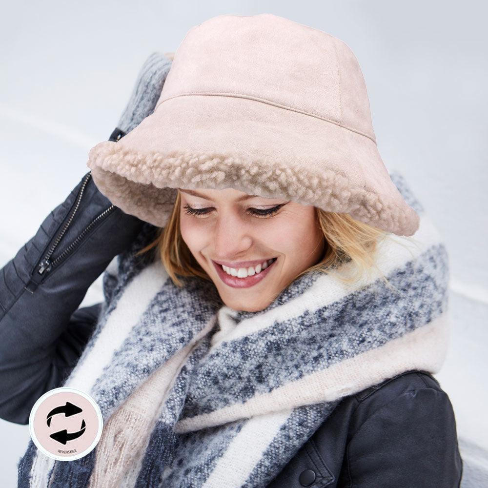 Faux Fur Sherpa Reversible Bucket Hat - Jewelry Store by Erik Rayo
