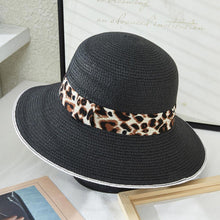 Load image into Gallery viewer, Leopard Trim Bowler Hat
