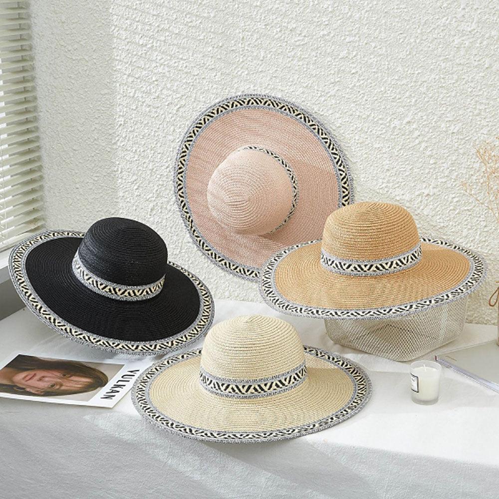 Aztec Patterned Band Straw Sun Hat - Jewelry Store by Erik Rayo