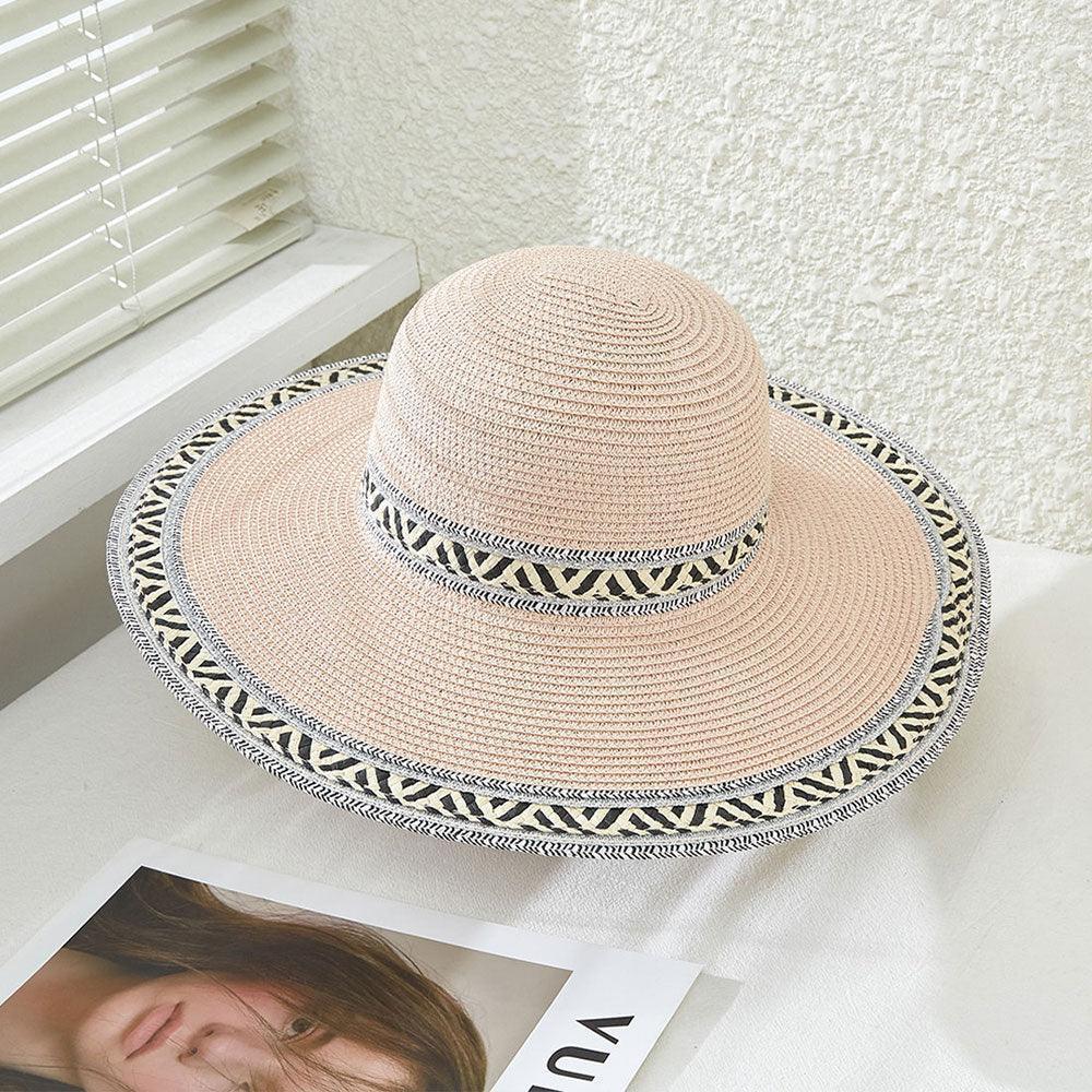Aztec Patterned Band Straw Sun Hat - Jewelry Store by Erik Rayo