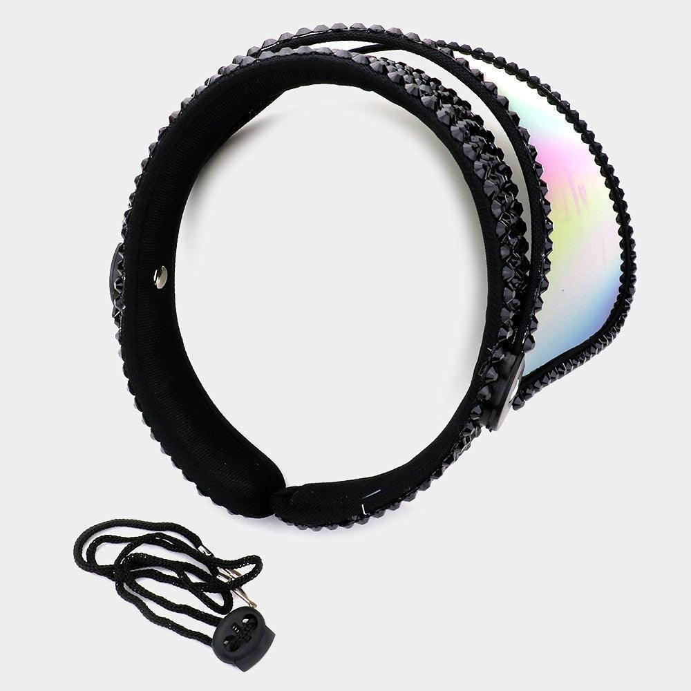 Studded Hologram Fashion Visor Sun Hat - Jewelry Store by Erik Rayo