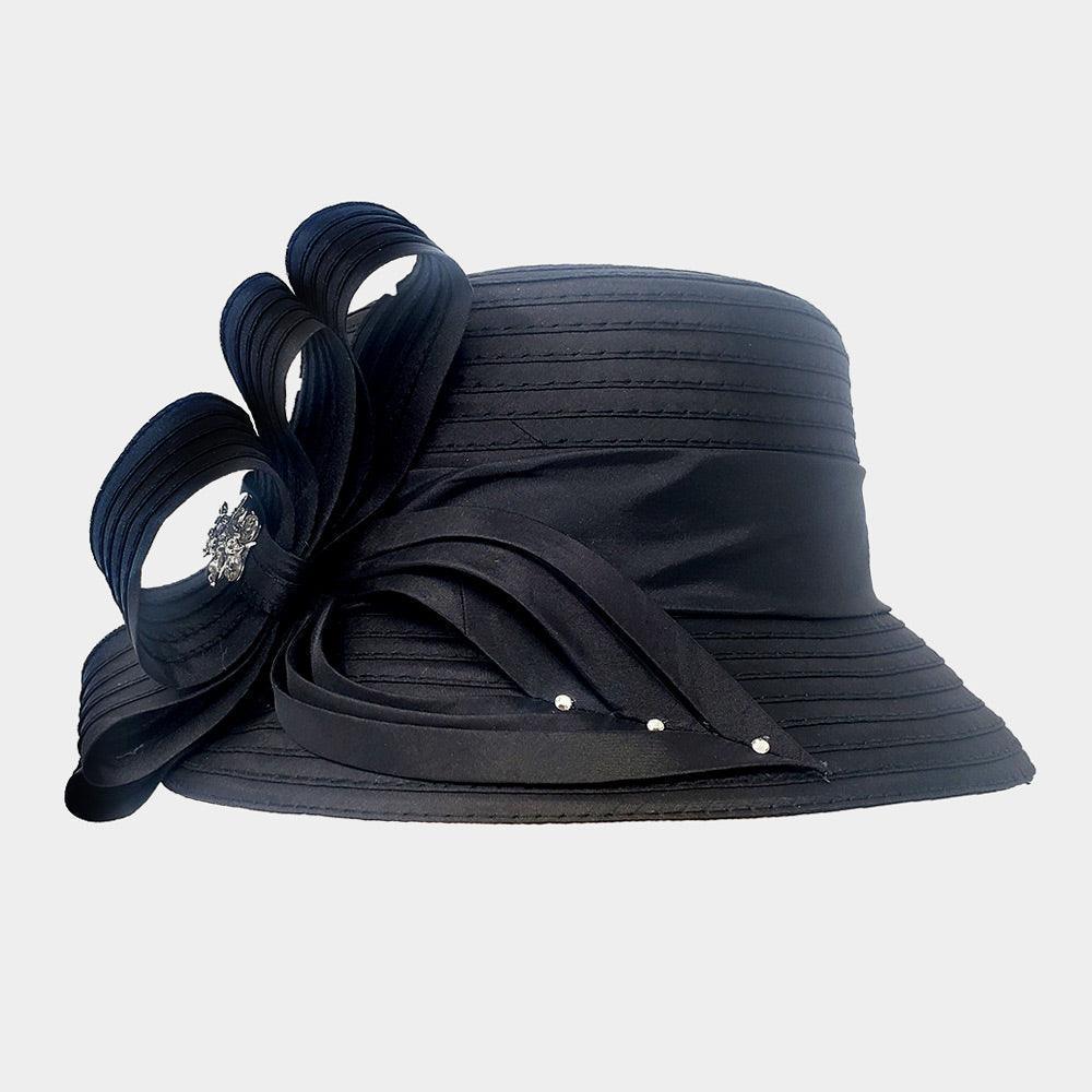 Stone Embellished Bow Accented Dressy Hat - Jewelry Store by Erik Rayo