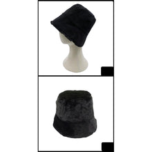 Load image into Gallery viewer, Reversible Corduroy Soft Faux Fur Bucket Hat
