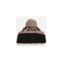 Load image into Gallery viewer, Leopard Lined PomPom Beanie

