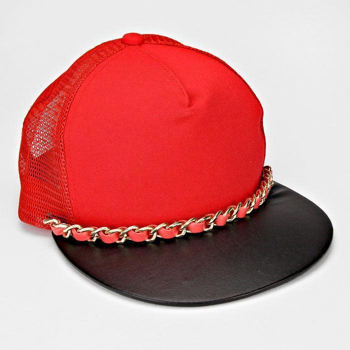 Chain Accented Mesh Back Fashion Cap - Jewelry Store by Erik Rayo