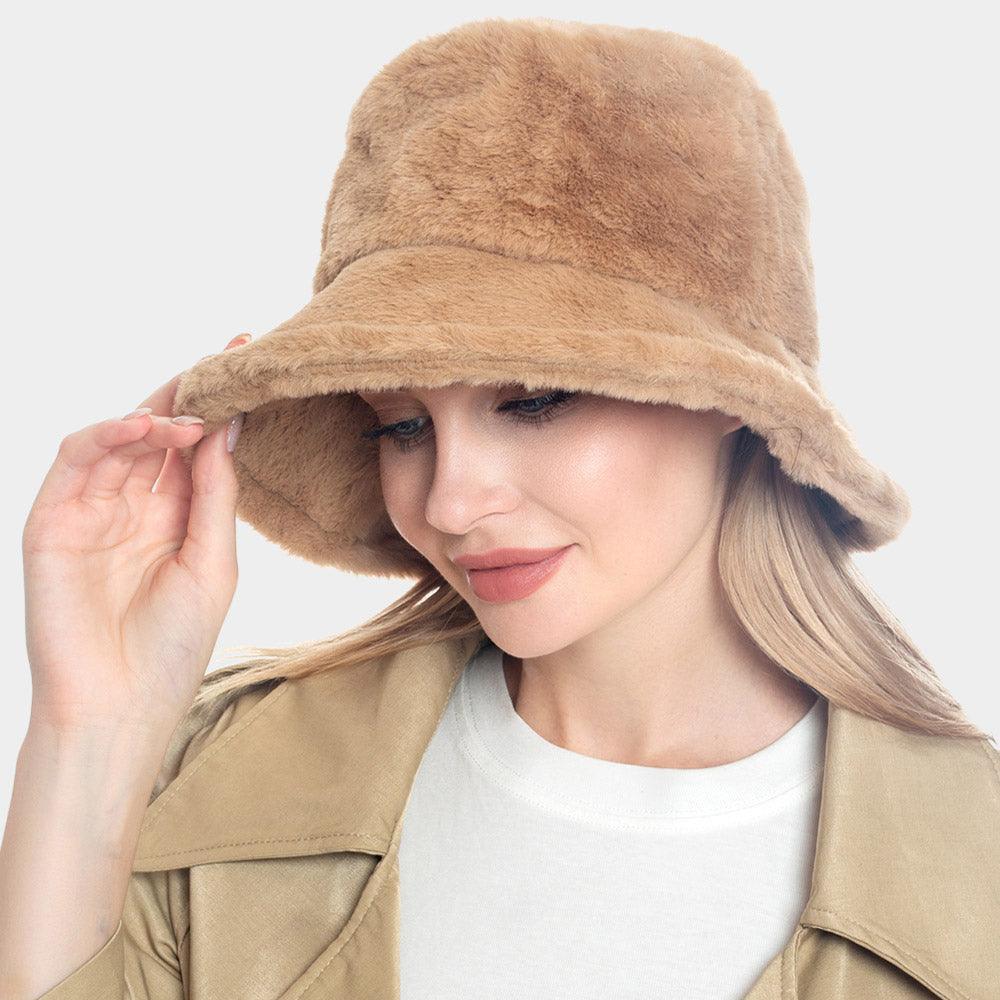 Faux Fur Solid Bucket Hat - Jewelry Store by Erik Rayo