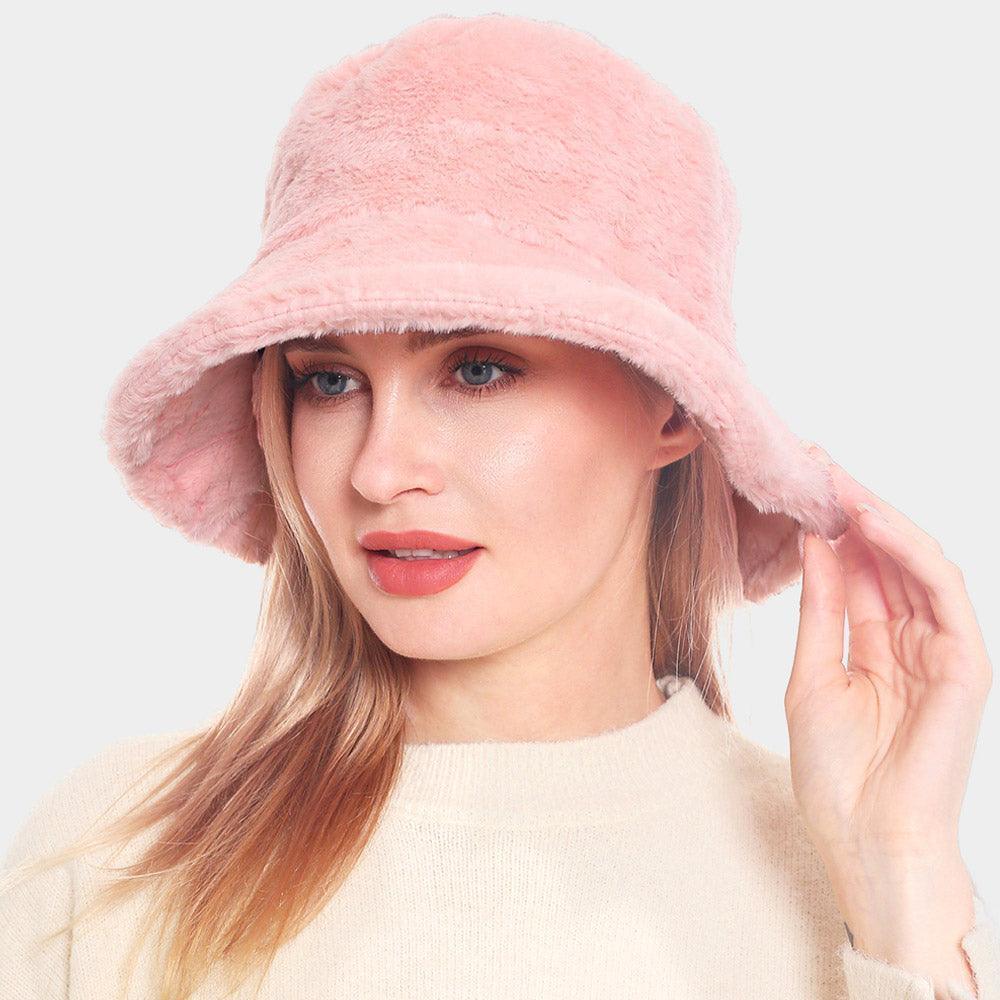 Faux Fur Solid Bucket Hat - Jewelry Store by Erik Rayo