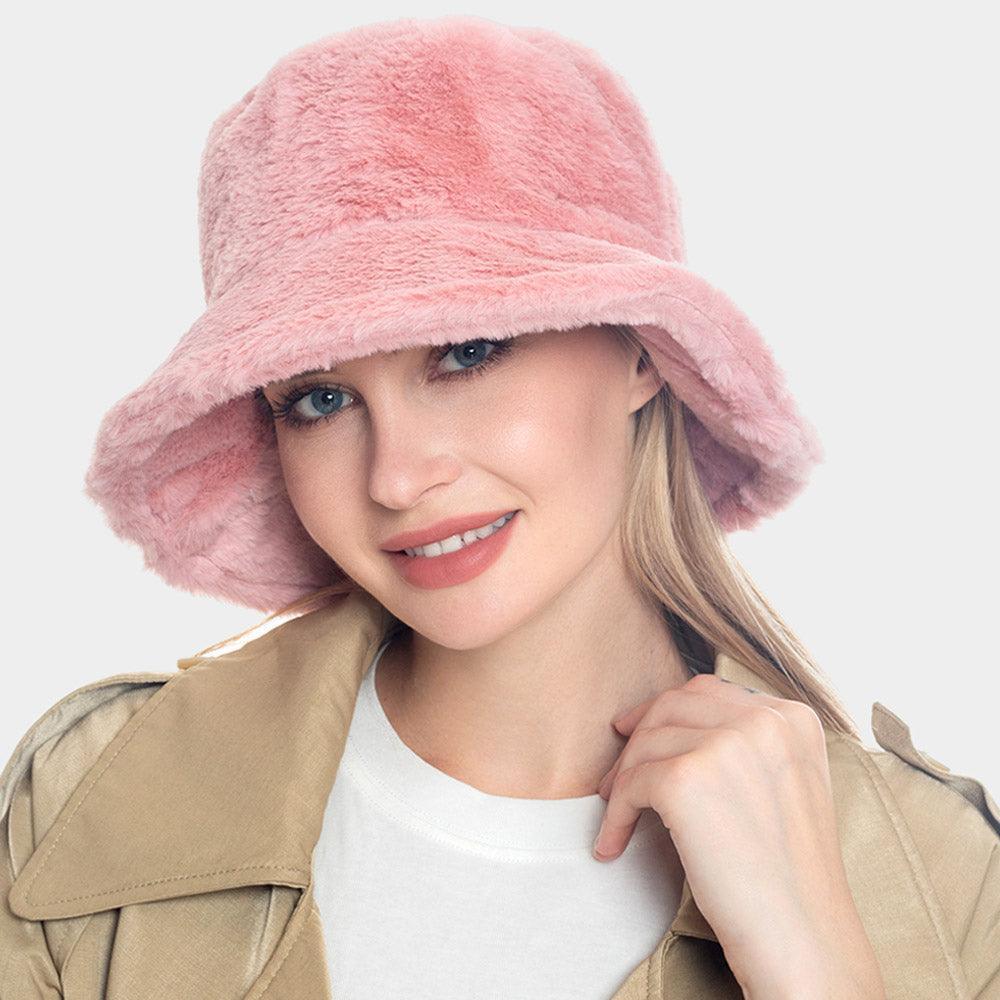 Faux Fur Solid Bucket Hat - Jewelry Store by Erik Rayo