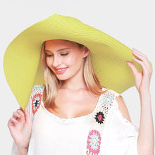 Load image into Gallery viewer, Solid Straw Sun Hat
