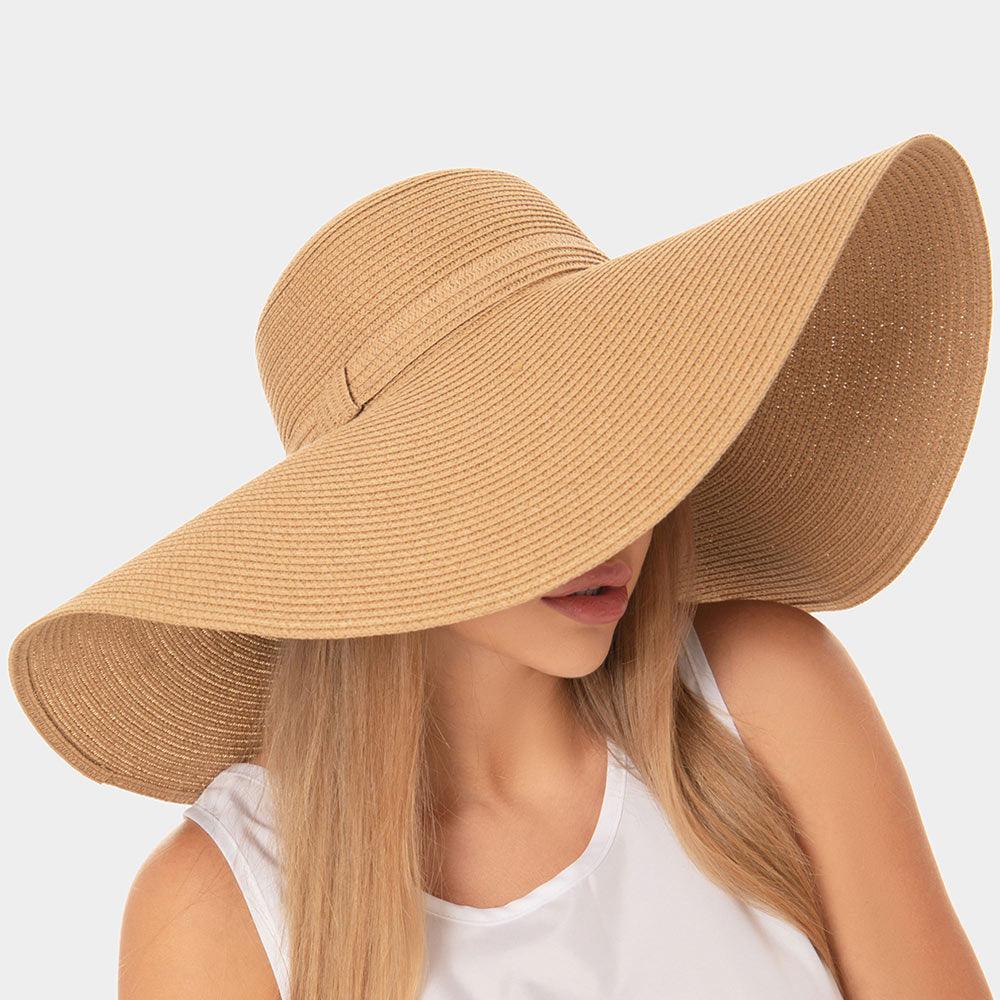 Solid Floppy Straw Sun Hat