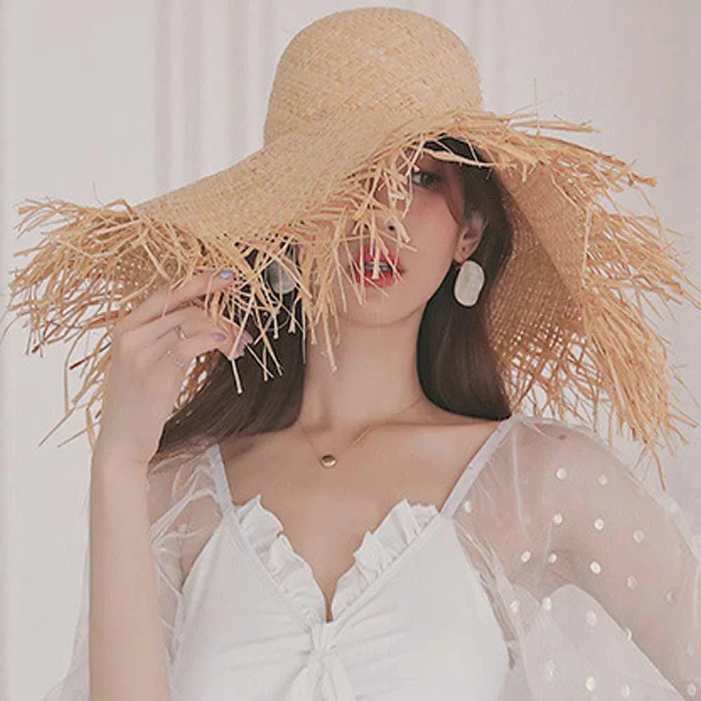 Frayed Straw Sun Hat - Jewelry Store by Erik Rayo