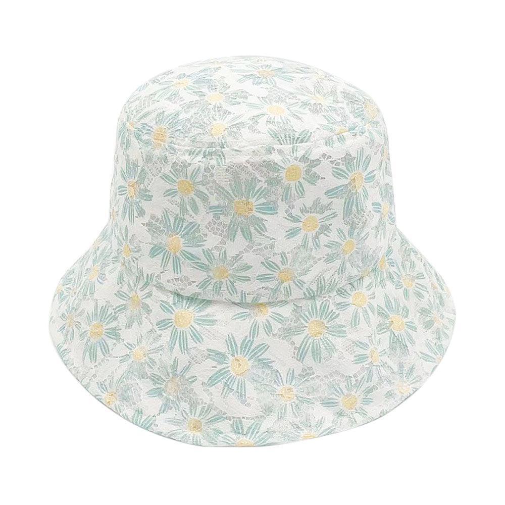 Daisy Flower Print Lace Bucket Hat - Jewelry Store by Erik Rayo