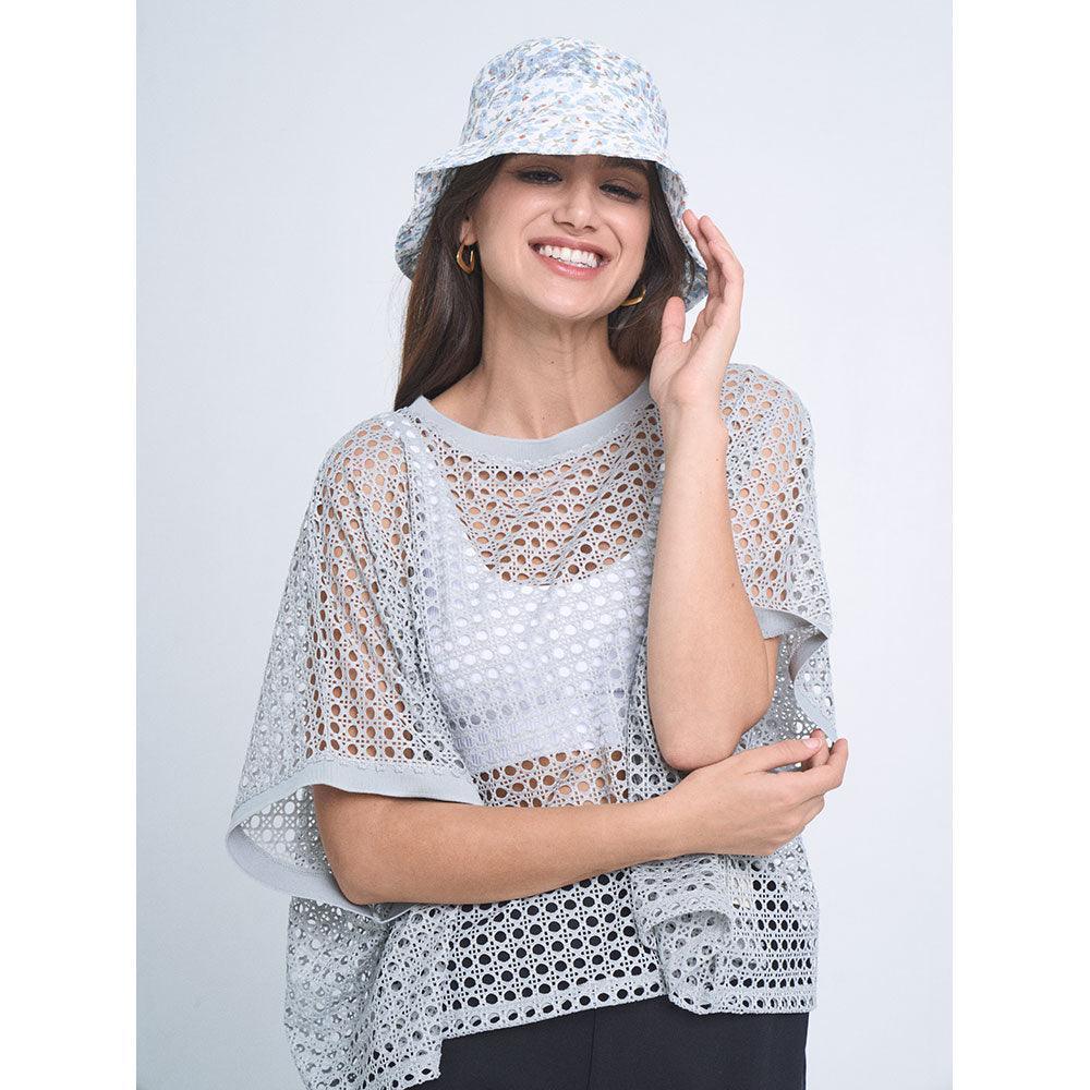 Flower Patterned Bucket Hat - Jewelry Store by Erik Rayo