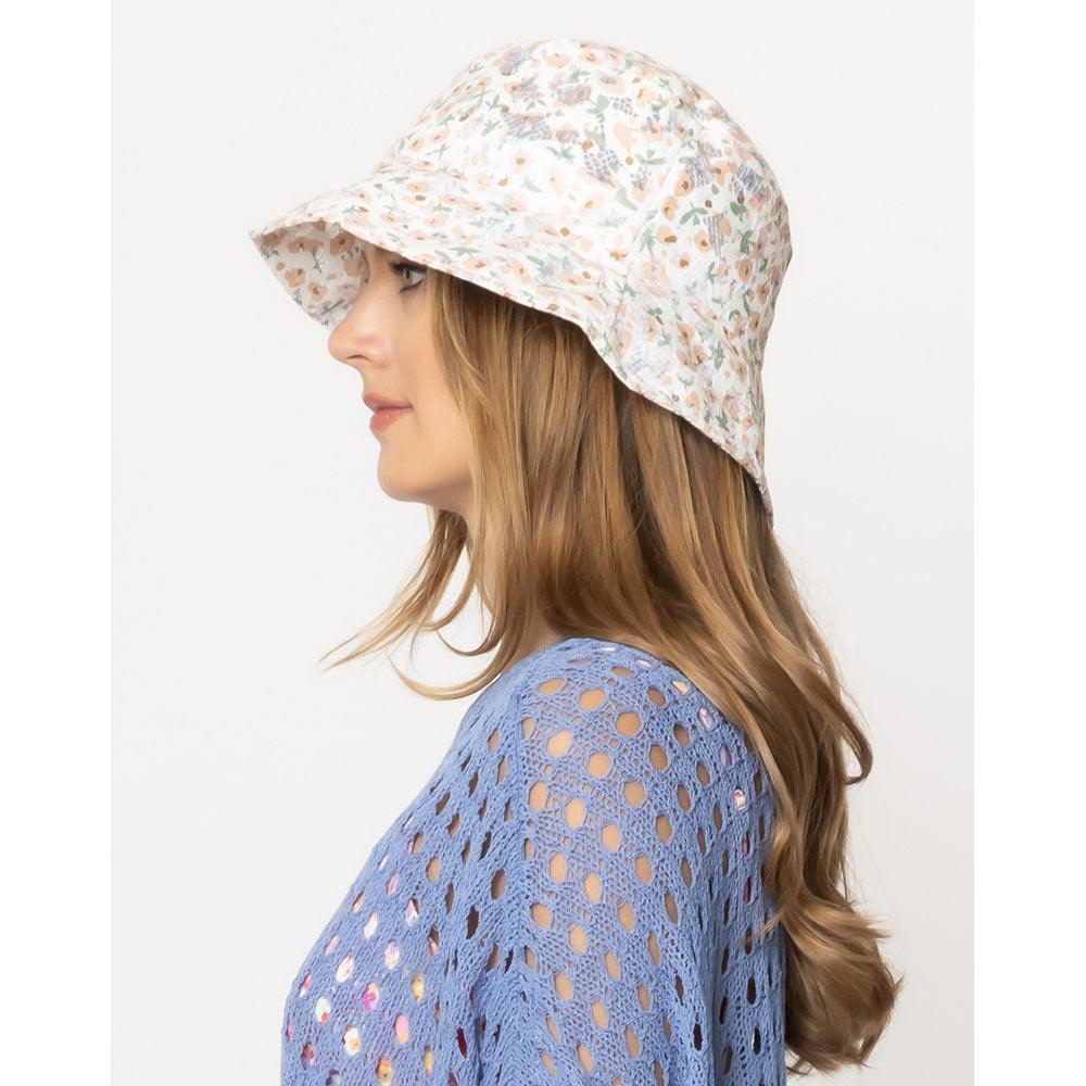 Flower Patterned Bucket Hat - Jewelry Store by Erik Rayo