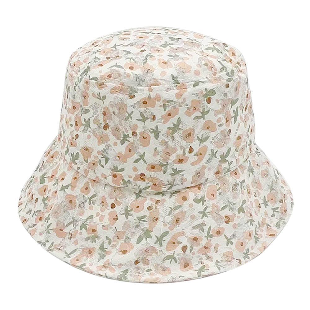 Flower Patterned Bucket Hat - Jewelry Store by Erik Rayo