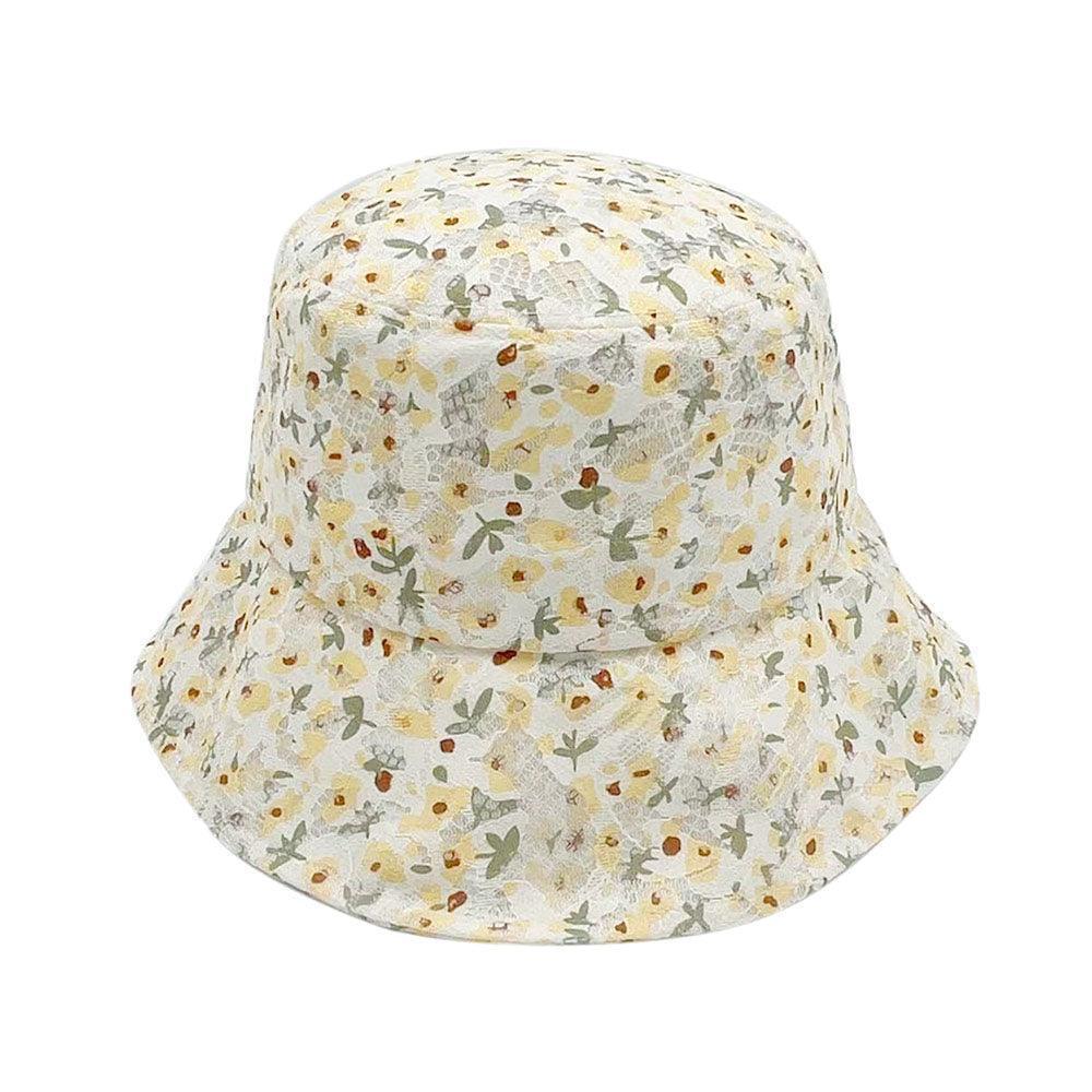 Flower Patterned Bucket Hat - Jewelry Store by Erik Rayo