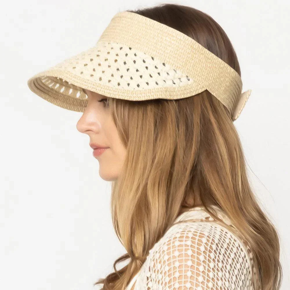 Straw Visor Sun Hat - Jewelry Store by Erik Rayo