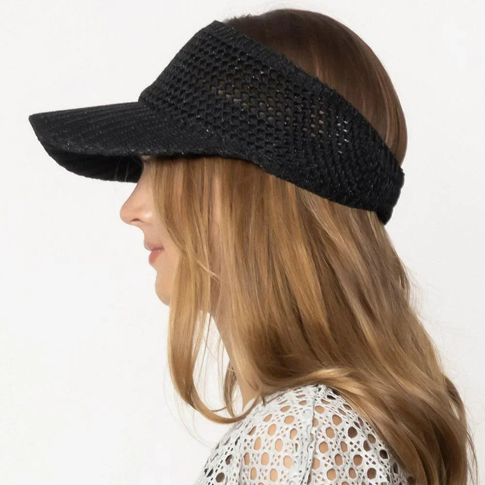 Lurex Metallic Visor Sun Hat - Jewelry Store by Erik Rayo