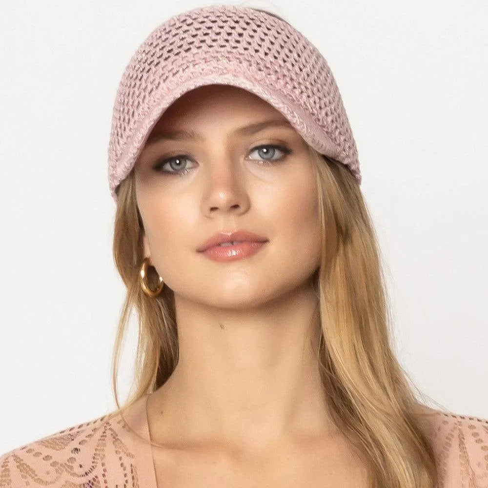 Lurex Metallic Visor Sun Hat - Jewelry Store by Erik Rayo