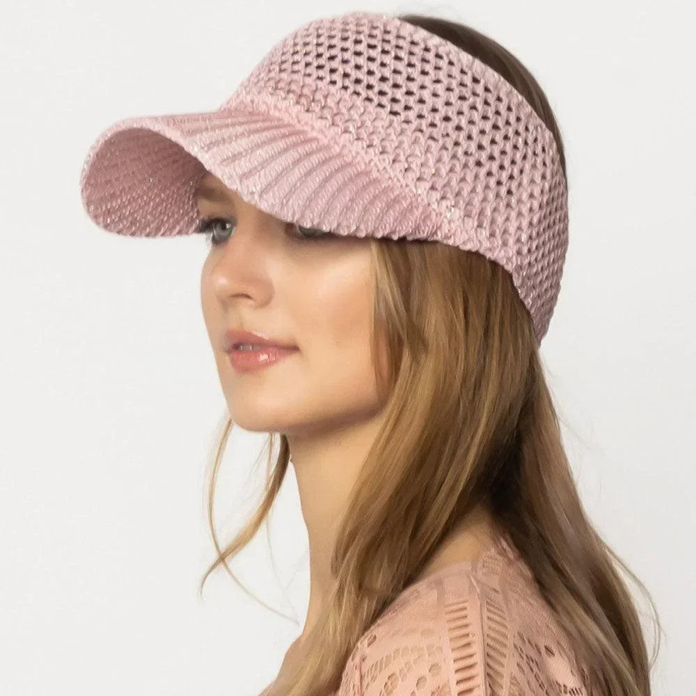 Lurex Metallic Visor Sun Hat - Jewelry Store by Erik Rayo