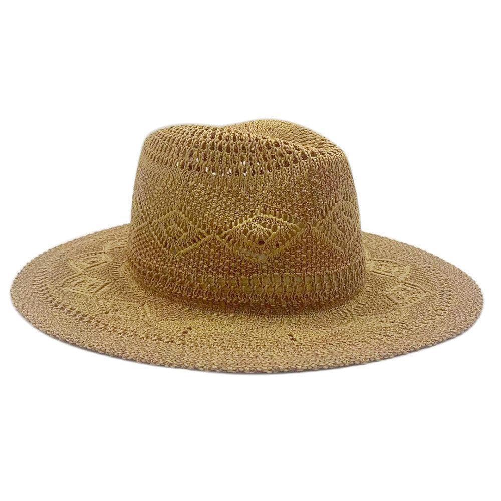Pattern Detailed Straw Panama Sun Hat - Jewelry Store by Erik Rayo